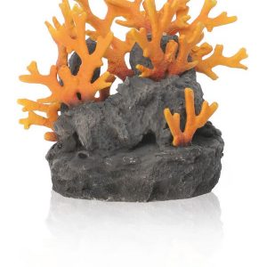דקורצייה לאקווריום biOrb Lava rock with fire coral