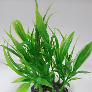 צמח פלסטי ירוק לאקווריום 10 ס"מ